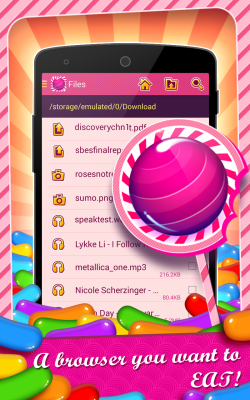 Screenshot of the application Candy Browser for Android - #6