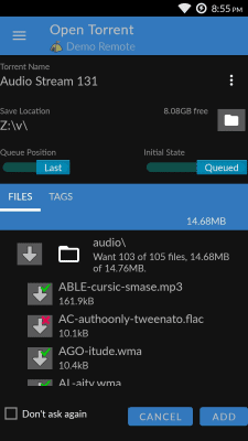 Screenshot of the application BiglyBT torrent client with remote control - #4