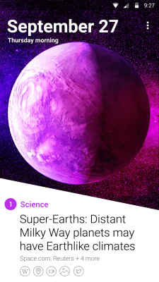 Screenshot of the application Yahoo News Digest - #1