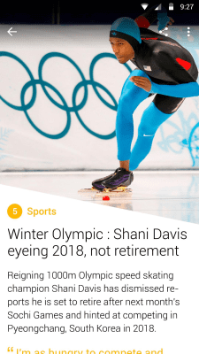 Screenshot of the application Yahoo News Digest - #5