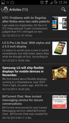 Screenshot of the application OmegaDroid - #3