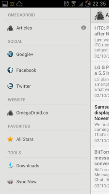 Screenshot of the application OmegaDroid - #4