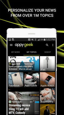 Screenshot of the application Appy Geek - Technology News - #1