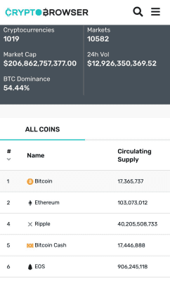 Screenshot of the application CryptoBrowser - #1