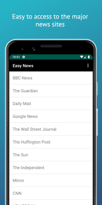 Screenshot of the application Easy News (BBC/CNN/Sun/Mirror) - #1