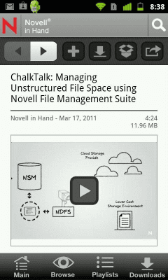 Screenshot of the application Novell in Hand - #1