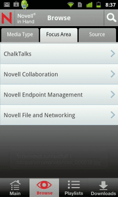 Screenshot of the application Novell in Hand - #5