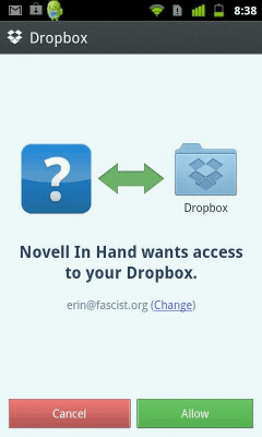 Screenshot of the application Novell in Hand - #6