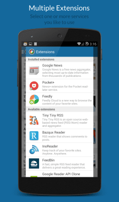Screenshot of the application News+ | Google News RSS Reader - #5