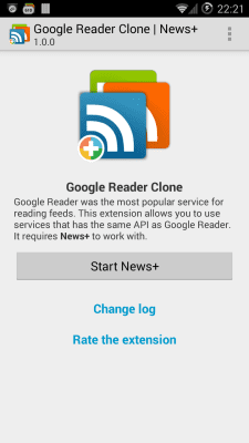 Screenshot of the application Google Reader Clone | News+ - #2