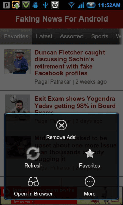 Screenshot of the application Faking News For Android - #6