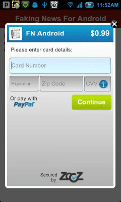 Screenshot of the application Faking News For Android - #8