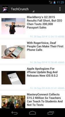 Screenshot of the application Easy RSS Tech News (Geek) - #2
