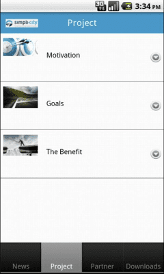 Screenshot of the application EU FP7 SIMPLI-CITY - #1