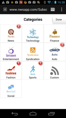 Screenshot of the application News - #2