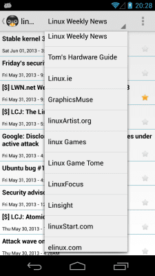 Screenshot of the application Linux News - #3