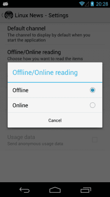 Screenshot of the application Linux News - #4