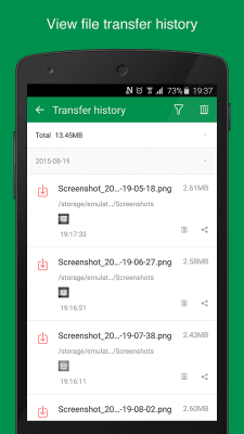 Screenshot of the application Web PC Suite - File transfer - #3