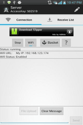 Screenshot of the application Transporter (WiFi File Share) - #2