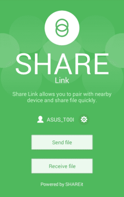 Screenshot of the application Share Link - #1