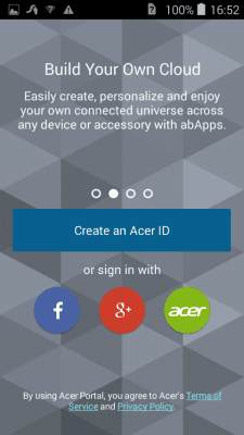 Screenshot of the application AcerCloud Portal - #2