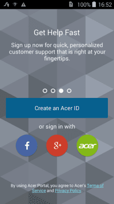 Screenshot of the application AcerCloud Portal - #3