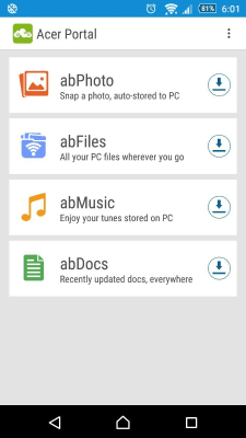 Screenshot of the application AcerCloud Portal - #7