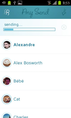 Screenshot of the application Any Send - #1