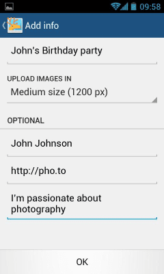 Screenshot of the application Share.Pho.to - #3