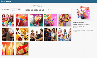 Screenshot of the application Share.Pho.to - #8