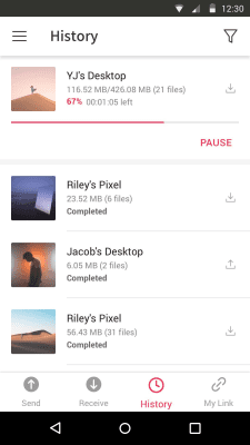Screenshot of the application Send Anywhere (File Transfer) - #4