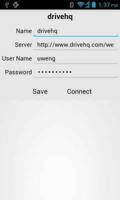 Screenshot of the application My WebDAV(WebDAV Client) - #1