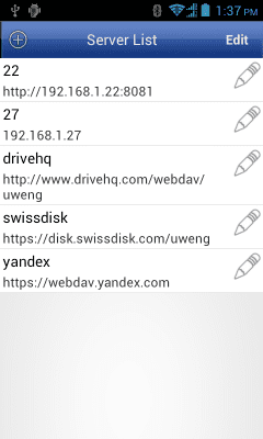 Screenshot of the application My WebDAV(WebDAV Client) - #2