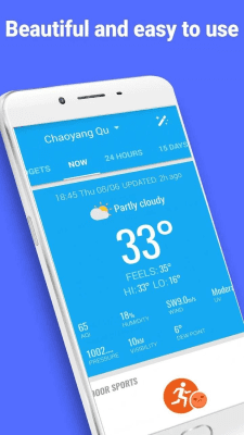 Screenshot of the application Amber Weather - #2