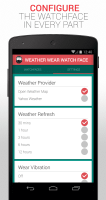 Screenshot of the application Weather Wear Watch Face - #6