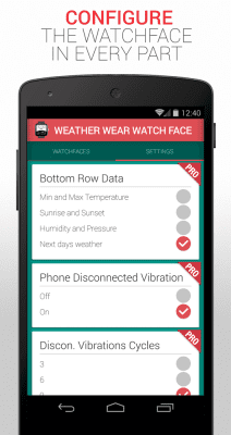 Screenshot of the application Weather Wear Watch Face - #7