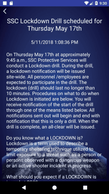 Screenshot of the application SSC Site Status - #4