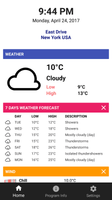 Screenshot of the application My Location and Compass, Weather - #1