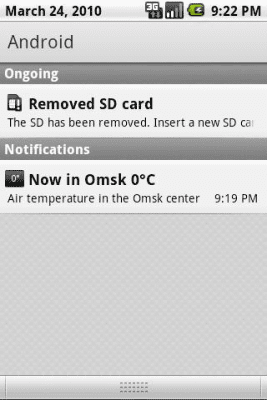 Screenshot of the application Air temperature in Omsk - #2