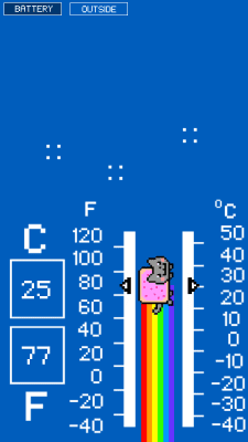 Screenshot of the application Nyan Cat thermometer - #1