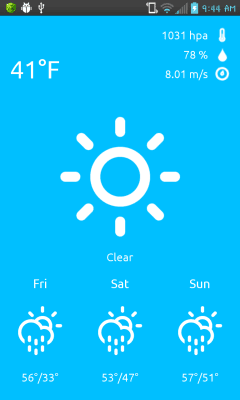 Screenshot of the application Social Weather - #1