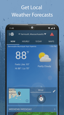 Screenshot of the application WeatherBug - #1