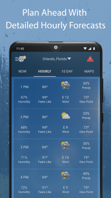 Screenshot of the application WeatherBug - #6