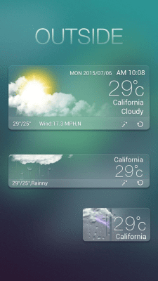 Screenshot of the application Outside GO Weather Widget - #1