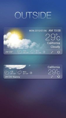 Screenshot of the application Outside GO Weather Widget - #2