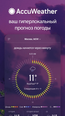 Screenshot of the application AccuWeather - #1