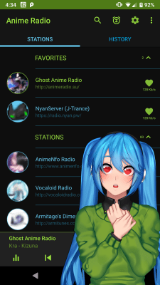 Screenshot of the application Anime Radio - #1