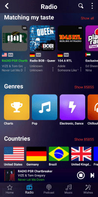 Screenshot of the application Audials Radio - #1