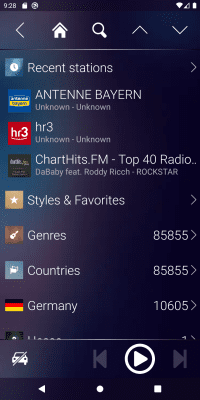 Screenshot of the application Audials Radio - #6