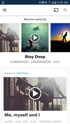 Screenshot of the application 8tracks playlist radio - #1